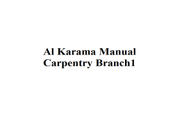 Al Karama Manual Carpentry Branch 1